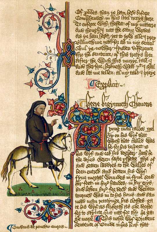 A page from the Canterbury Tales