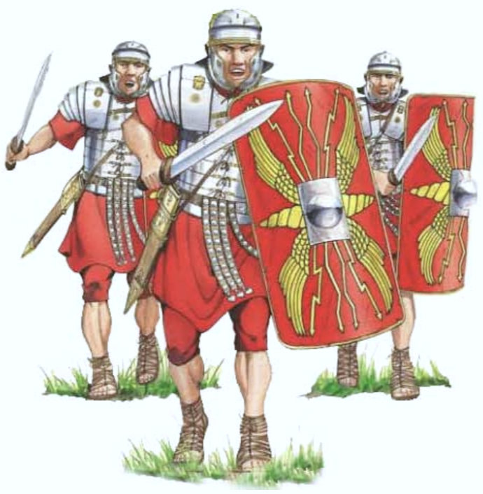 An illustration of Roman soldiers